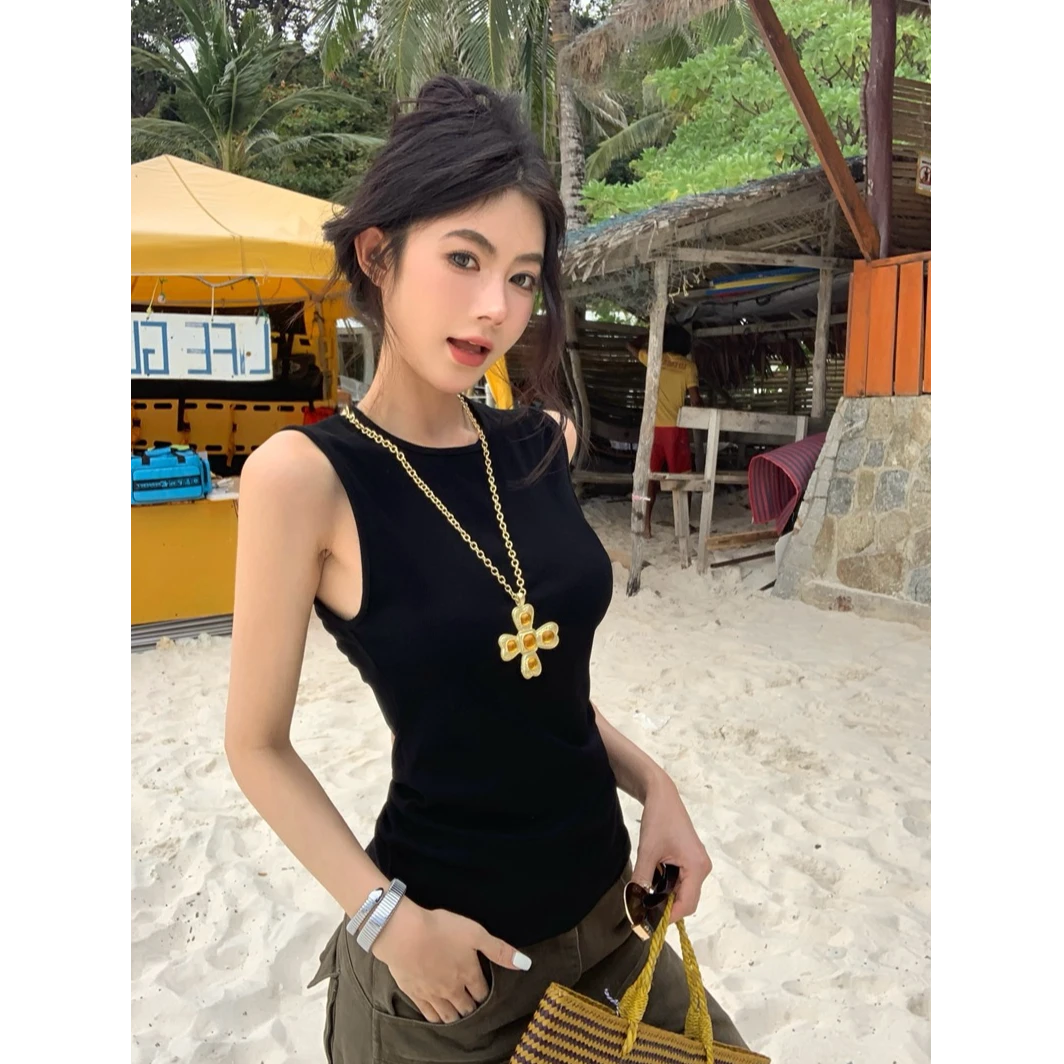 DUOXINIU/多喜牛/ZhouZhou通勤夏季修身型背心无袖百搭修身街头风