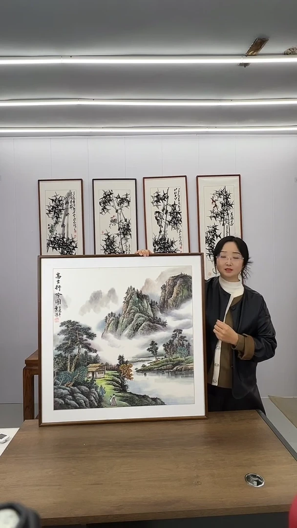 国画80*80    山水