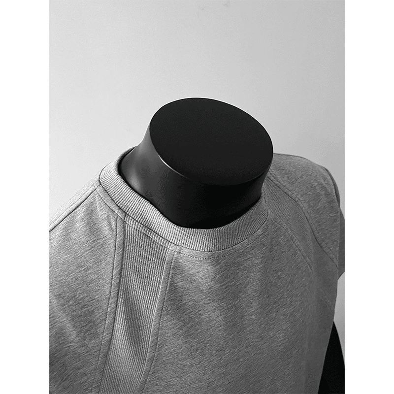 cleanfit美式重磅解构短袖男夏季boxy版型T恤空气层拼接短袖上衣