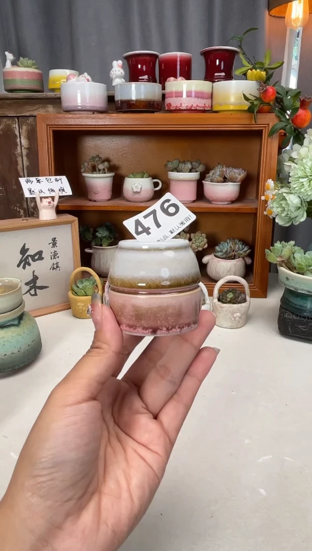 瓷片微瑕476知木小芳花盆