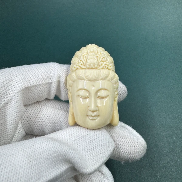 E6572天然猛犸牙雕刻件 支持鉴定 假一罚四