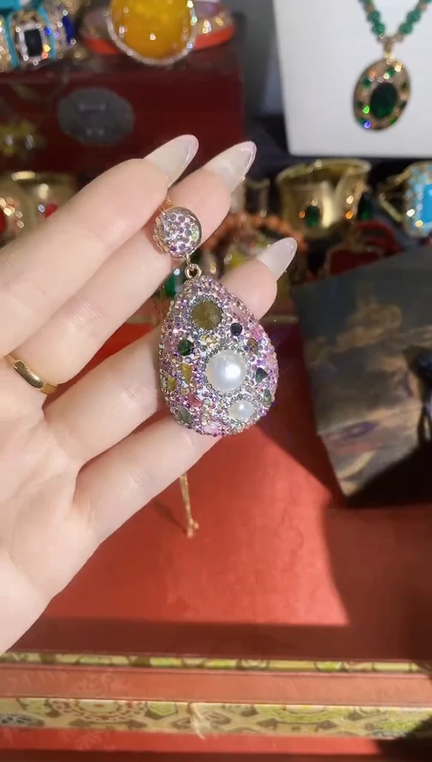 铜合金合成立方氧化锆吊坠