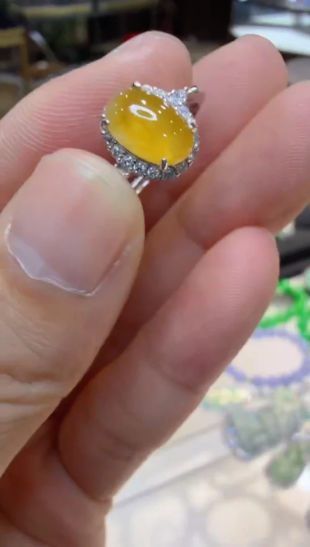 银S925镶嵌戒指翡翠多样性团购发一件