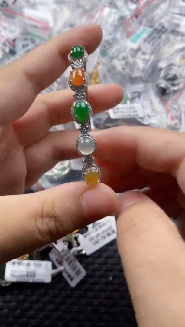 翡翠戒指银S925镶嵌444    7