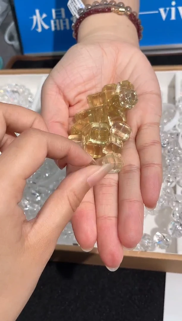 【闪购商品】水晶手链未镶嵌17号黄水晶方糖配件