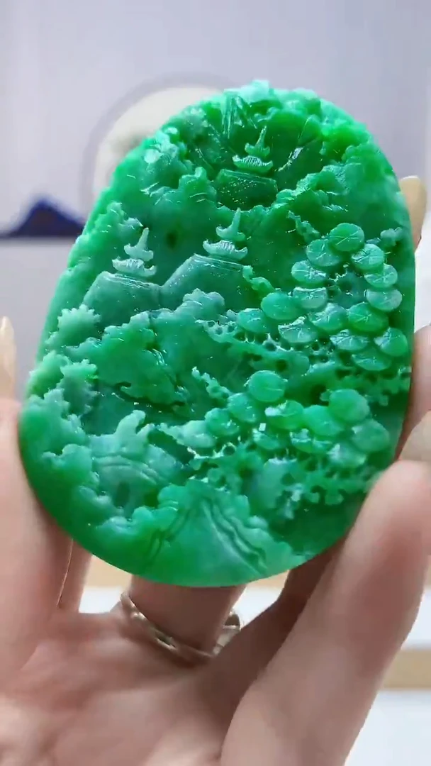 未镶嵌定制翡翠3099DD-毛货挂件115