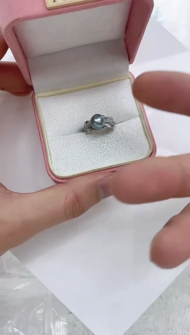 【闪购商品】海水珍珠戒指银S925镶嵌海水珍珠戒指