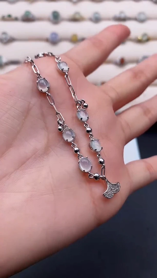 银S925镶嵌戒指翡翠2222222+4