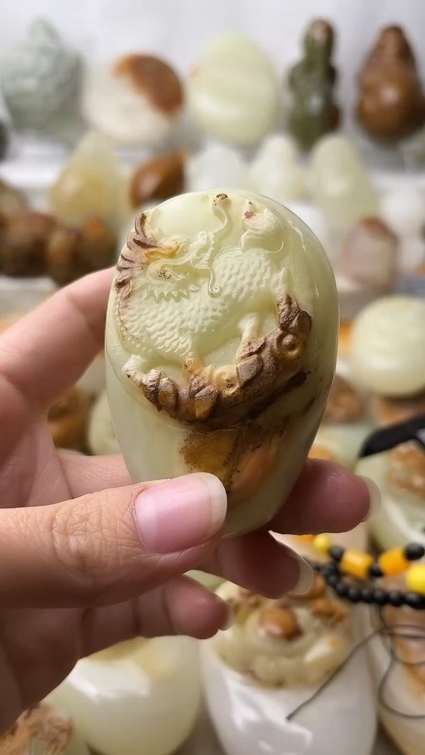 石材古青石棉纹正常不退换麒麟微瑕