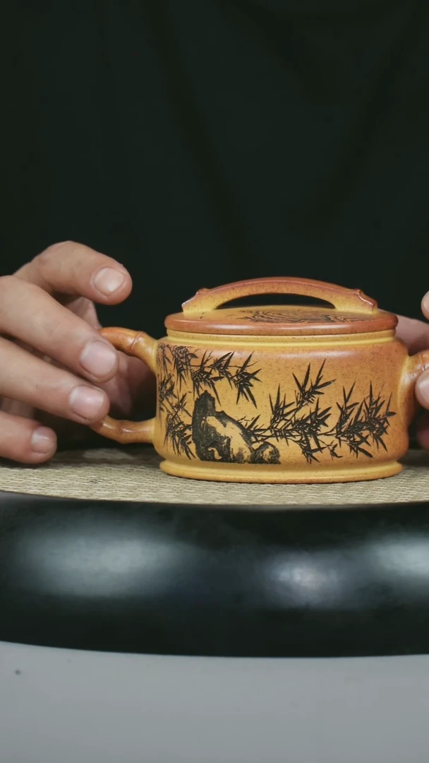 茶壶紫砂 火云烧 竹林七贤