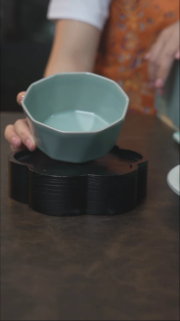 钻石碗 汝瓷 （拾汝）（天青）