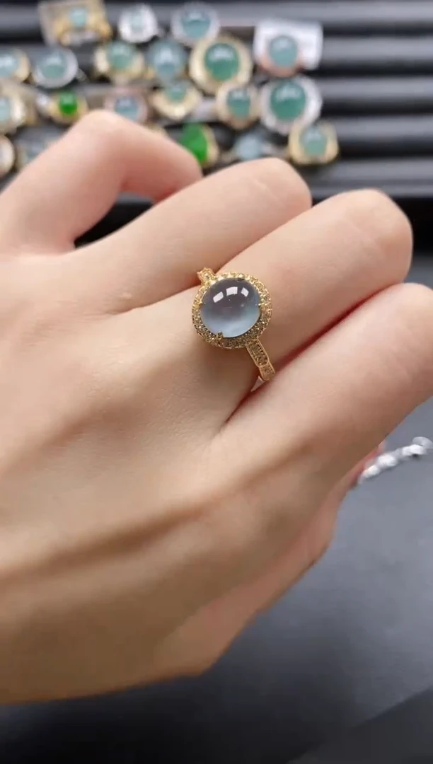 【闪购商品】翡翠戒指银S925镶嵌51151