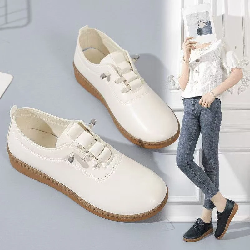 2025年新款老北京英伦风女单鞋春款时尚休闲春秋百搭夏季软底