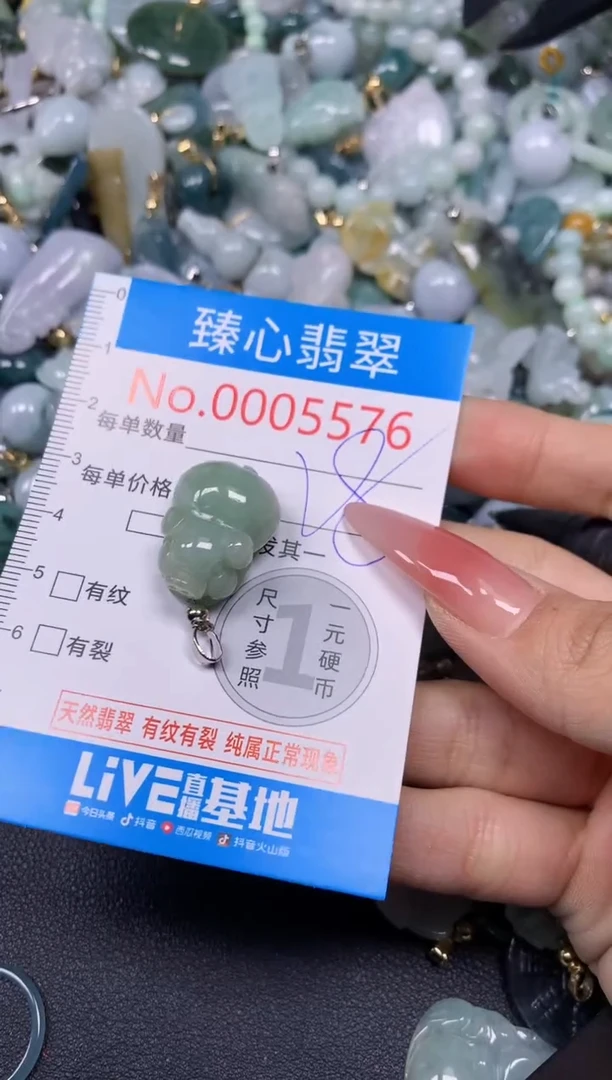 【闪购商品】翡翠颈饰未镶嵌含绳0005576