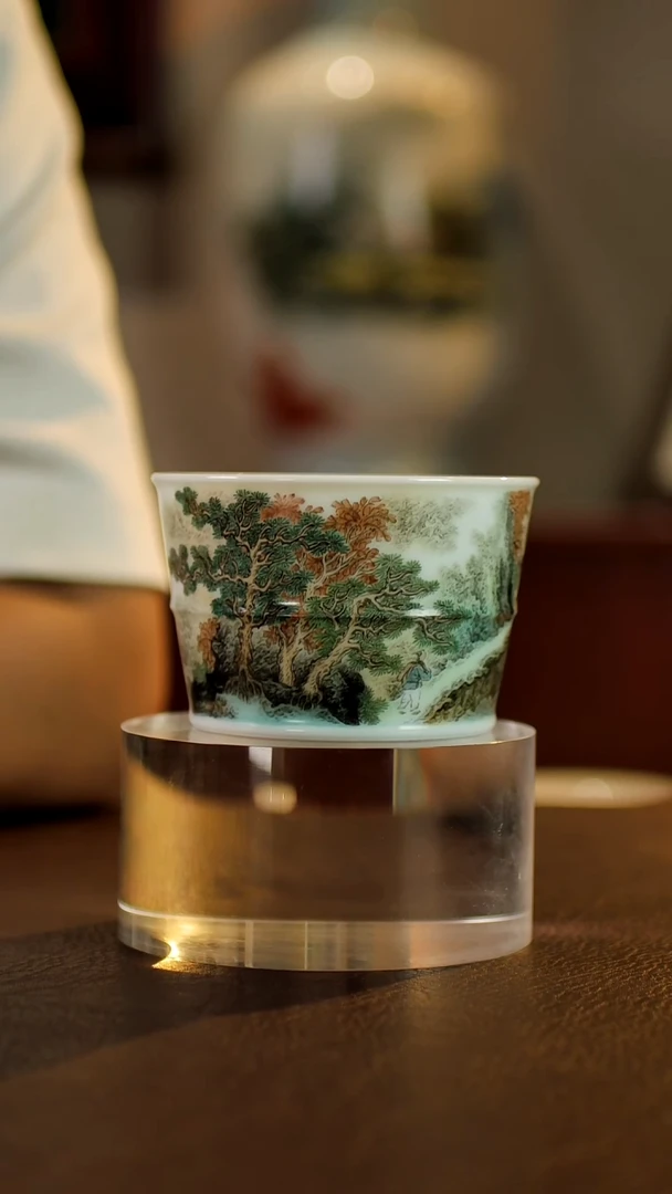 摆件景德镇陶东方艺术作品花瓶摆件瓷板画