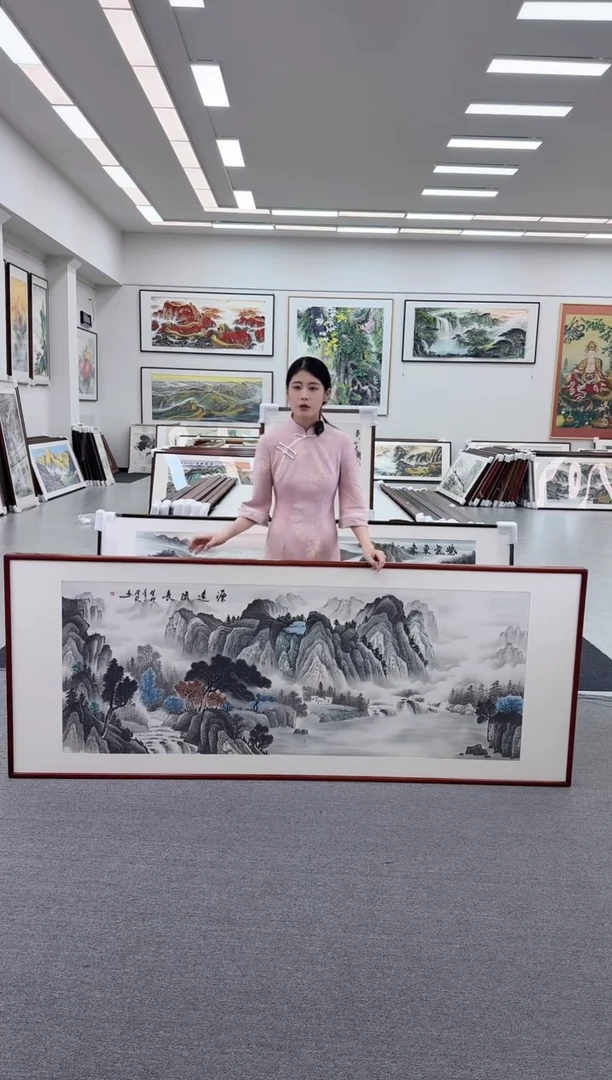 国画手绘  源远流长  219*88