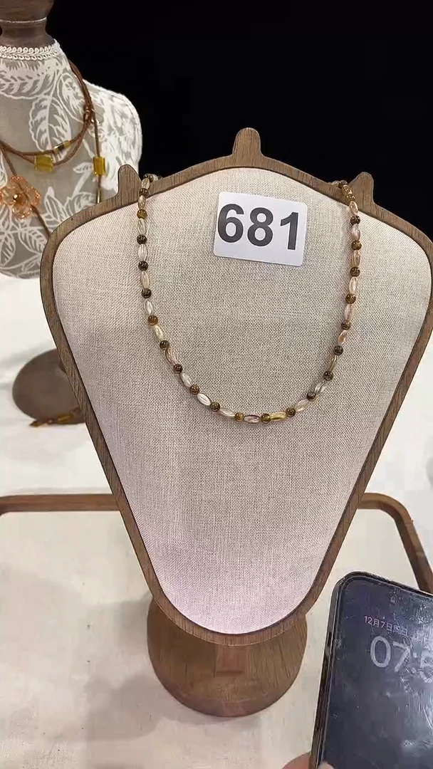 项链钛钢淡水珍珠681