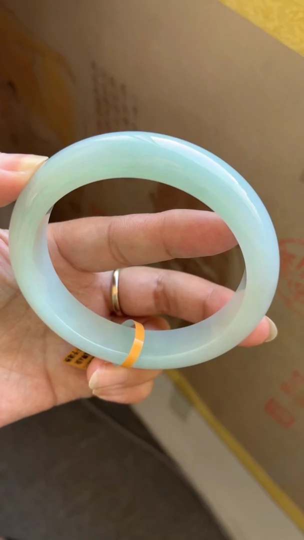 未镶嵌手镯翡翠（闭眼买）果冻胶无棉天空蓝28号