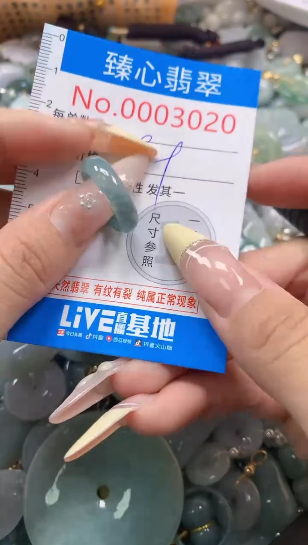 翡翠未镶嵌颈饰含绳0003020