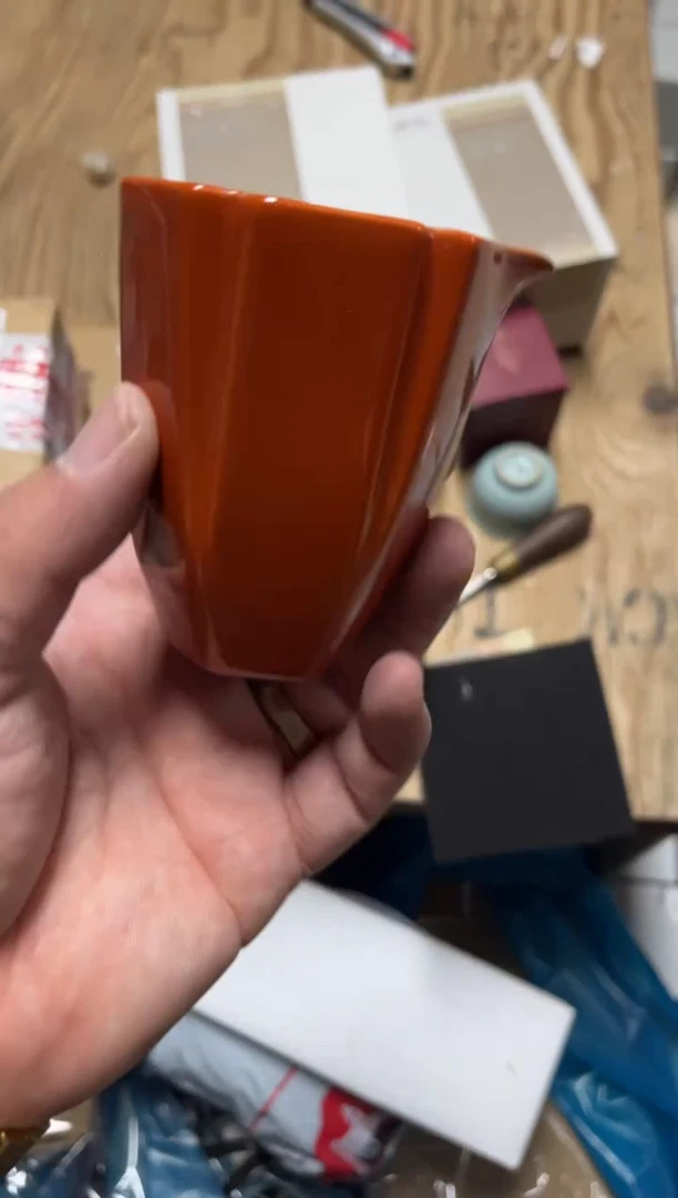矾红花边公杯茶具茶具