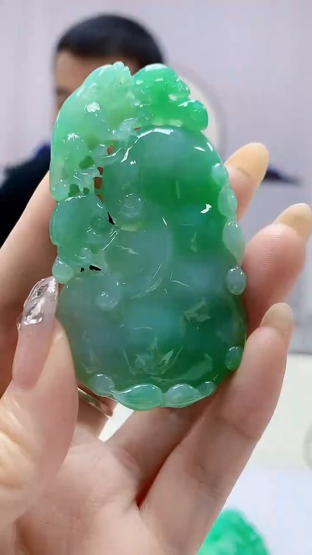 定制翡翠未镶嵌4898DD-毛货挂件149