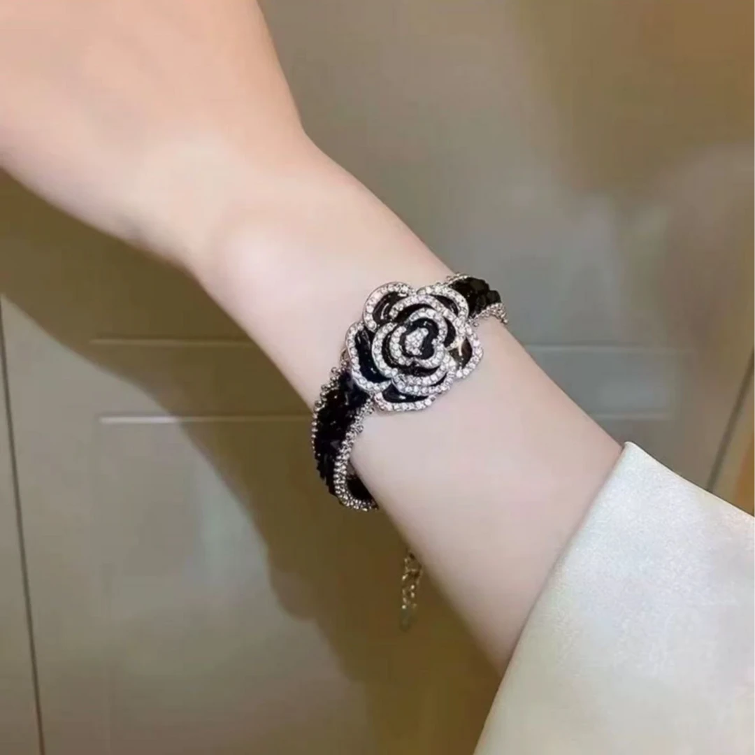 铜合金锆石手链 黑色时尚百搭手链手饰3002