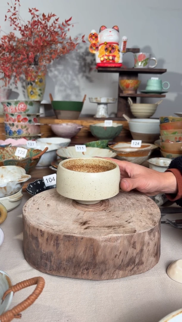 陶瓷31手作粗陶餐具1个装