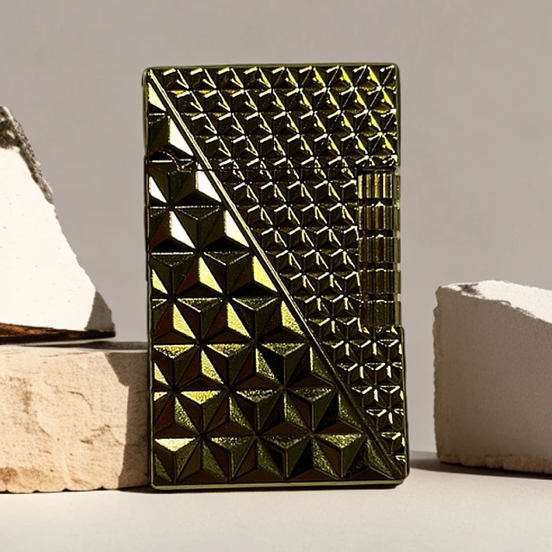 【DK-860金 】112-巴黎钉分割线朗声气机打火机