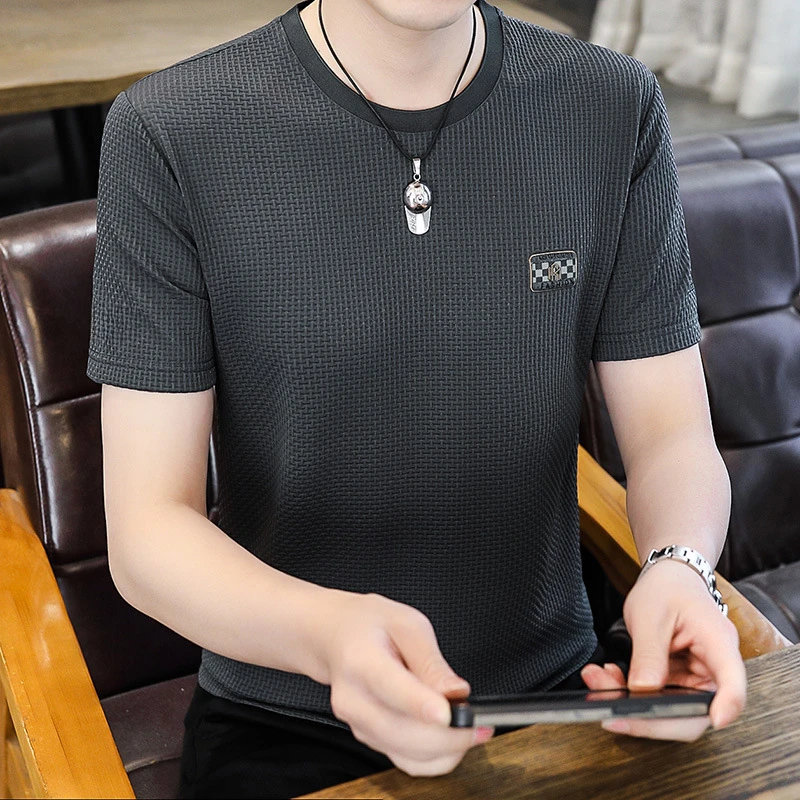 【买一送一】冰丝速干男款短袖透气T恤圆领夏季潮流半袖冰感体恤衫