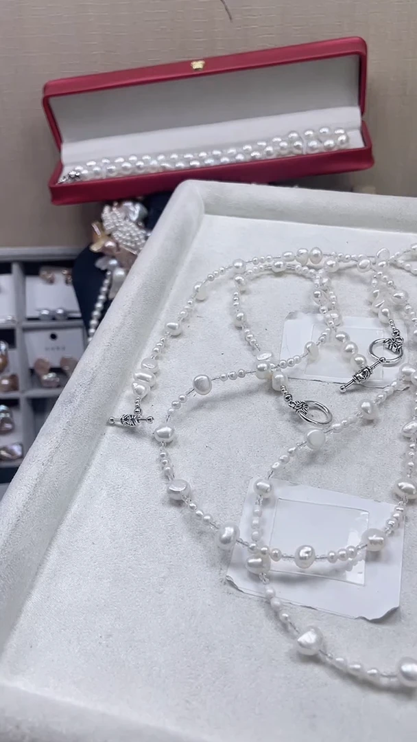 未镶嵌毛衣链淡水珍珠【纯恬饰品】（多样性发货发一）