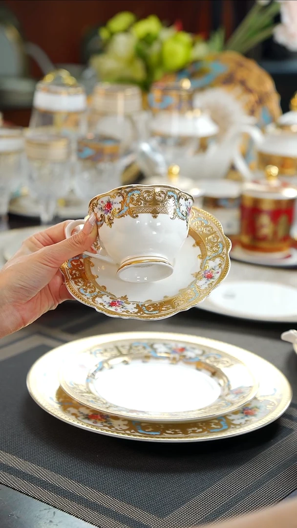 瓷片咖啡杯碟1套