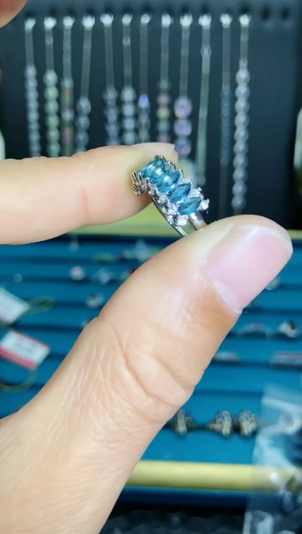 【闪购商品】托帕石戒指银S925镶嵌1121