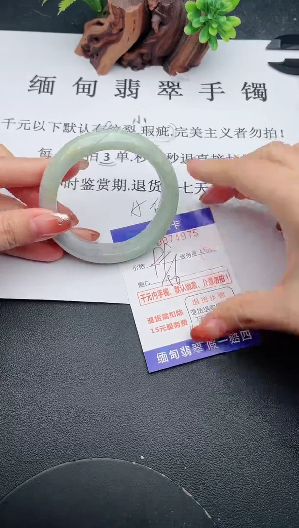 【闪购商品】翡翠手镯未镶嵌75天然翡翠A货