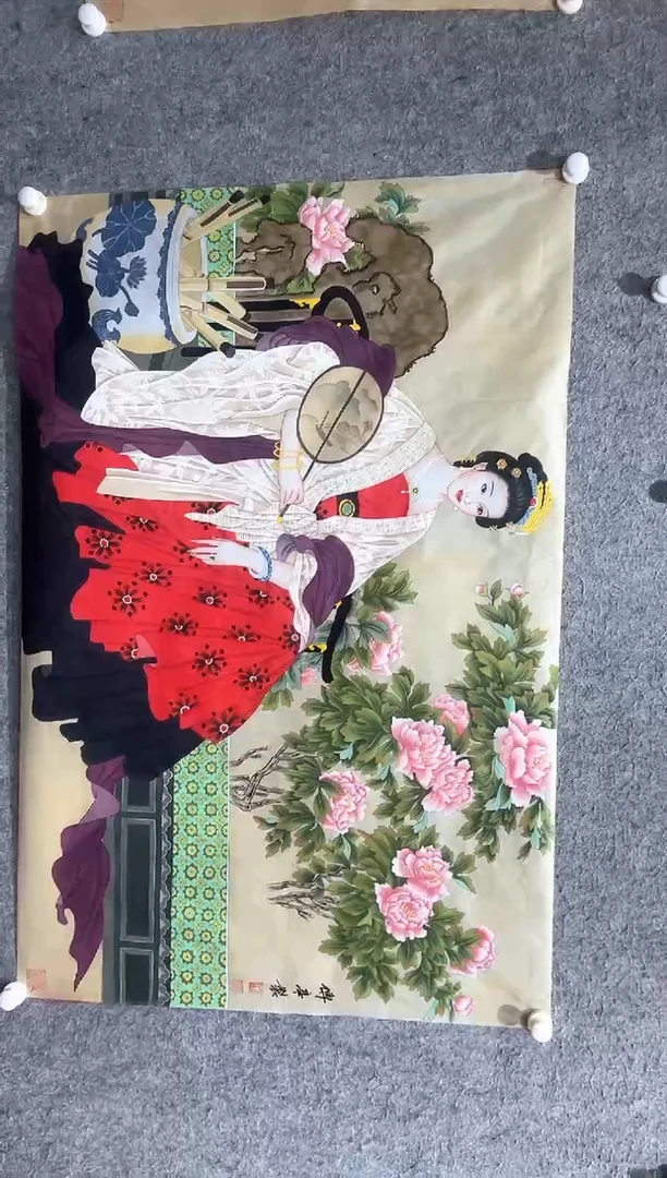 国画张传亭老师的红袍作品