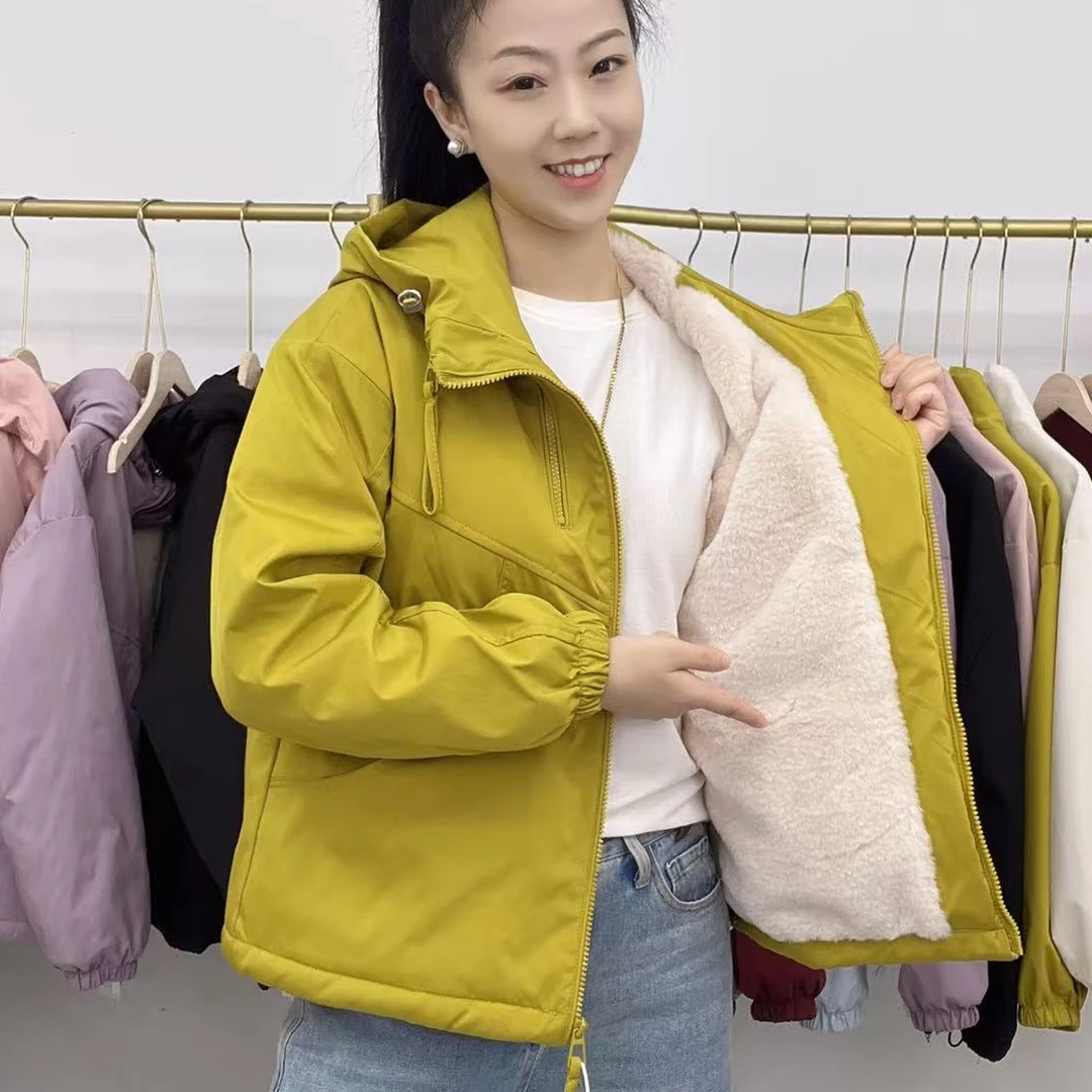 【加绒加厚】加厚2025冬季新款休闲宽松加绒外套女