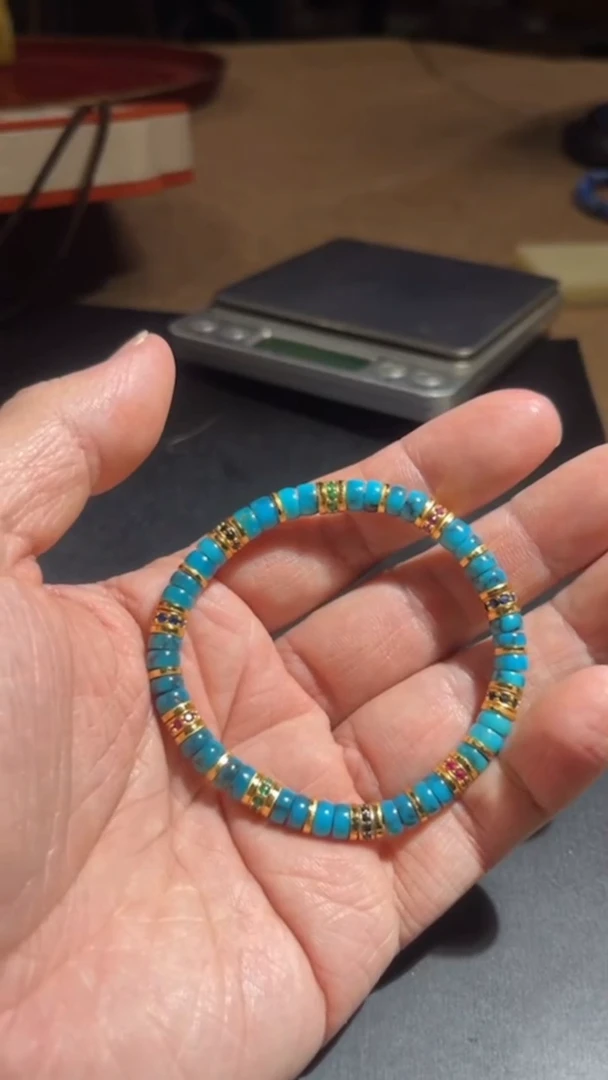 未镶嵌绿松石手串B251212-06