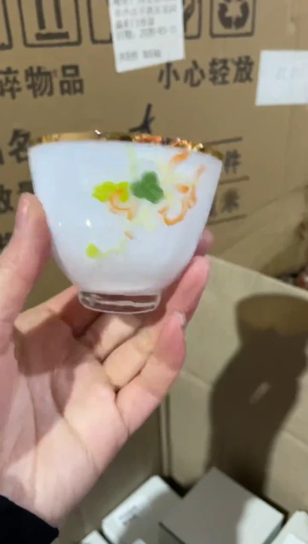白玉原料主人杯芙蓉花对杯拍一发二