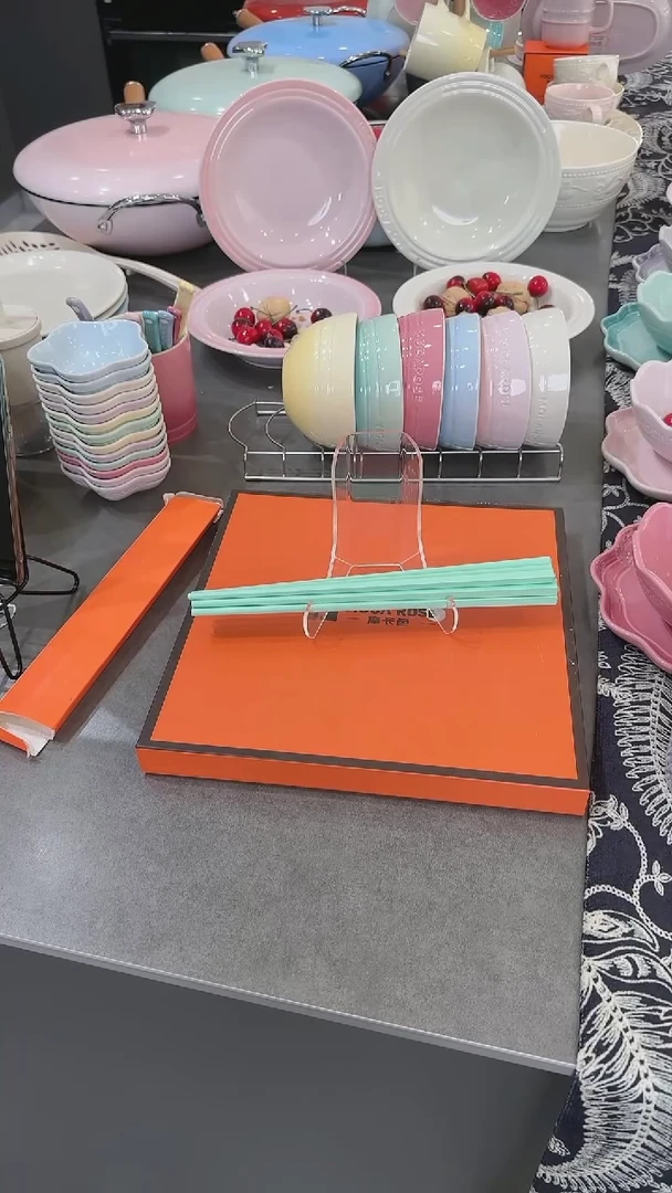 【闪购商品】瓷筷子SPS6双盒装-孔雀青