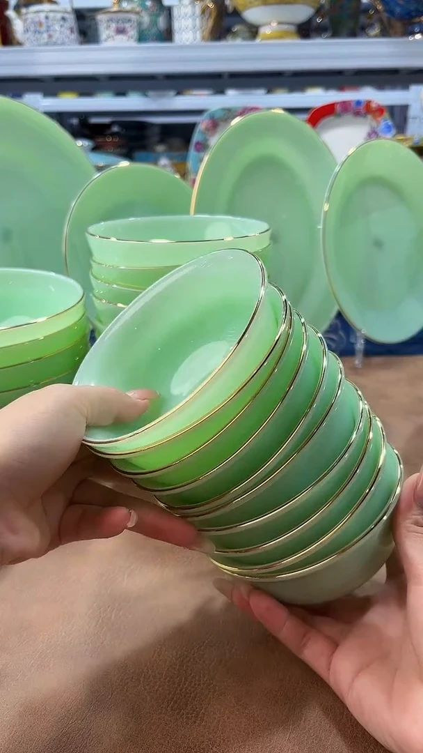 玉瓷4.5英寸饭碗10个