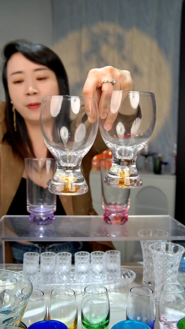 玻璃2只金箔底啤酒杯011111