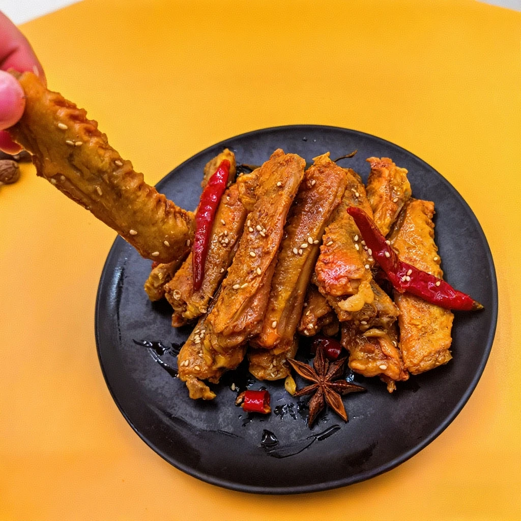 爆辣大鸭翅香辣卤味熟食下酒菜夜宵解馋追剧零食小吃