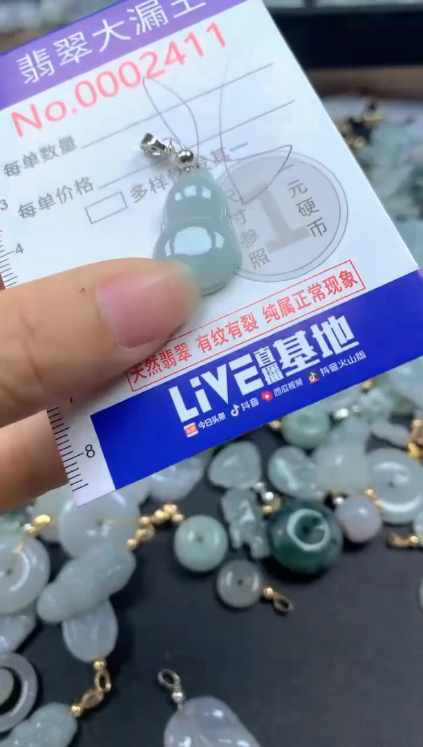 翡翠未镶嵌吊坠(不含链)2411