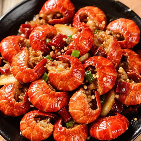 老土锅开袋即食麻辣龙虾尾100g*8包