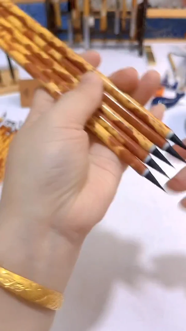 仿香妃金属杆紫毫小楷5支