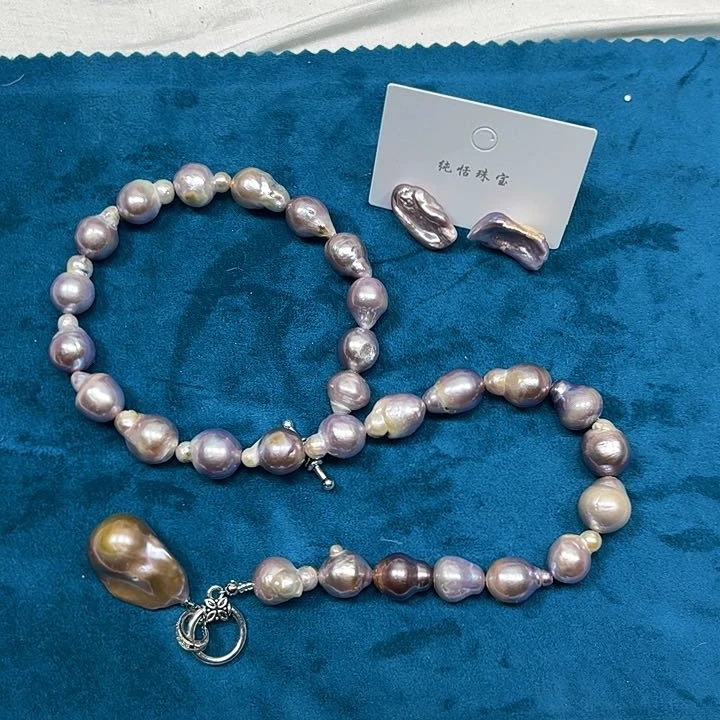 【纯恬】天然淡水珍珠套装（多样性发货发一）天然纹理 默认微瑕