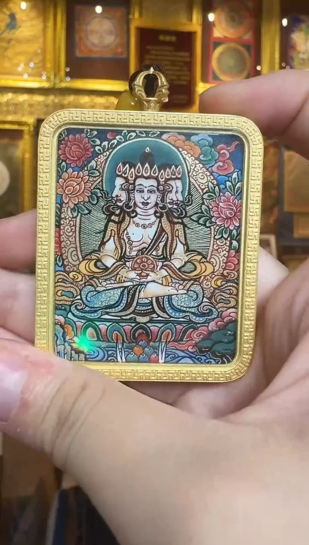 吊坠大日--热贡纯手绘