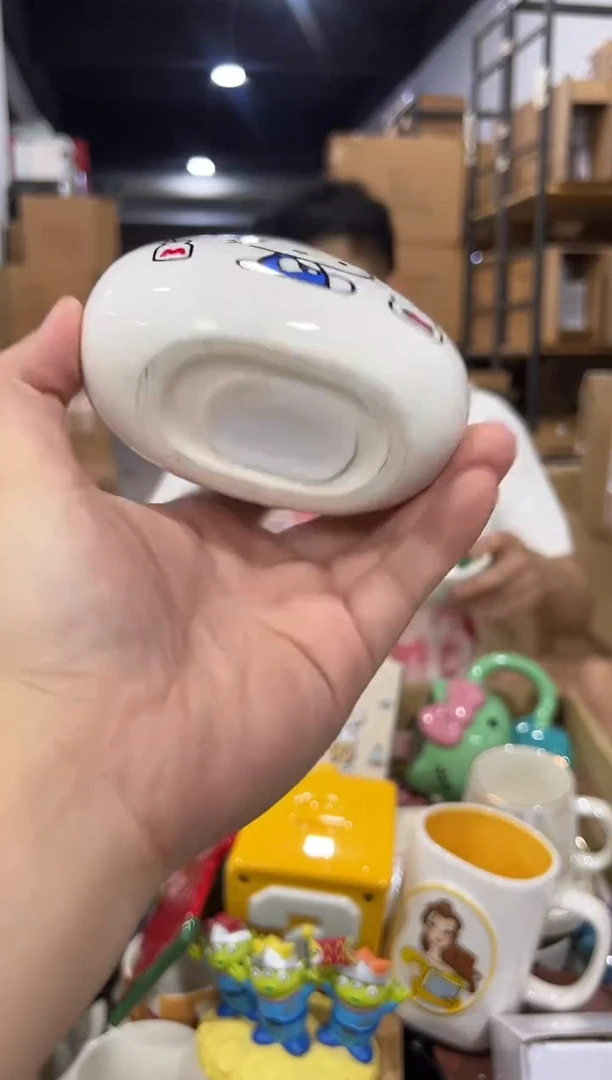 瓷片kt猫钱包造型小钱罐
