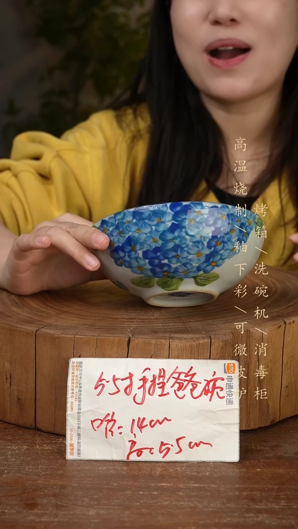 碗瓷景德镇手工手绘高温瓷釉下彩