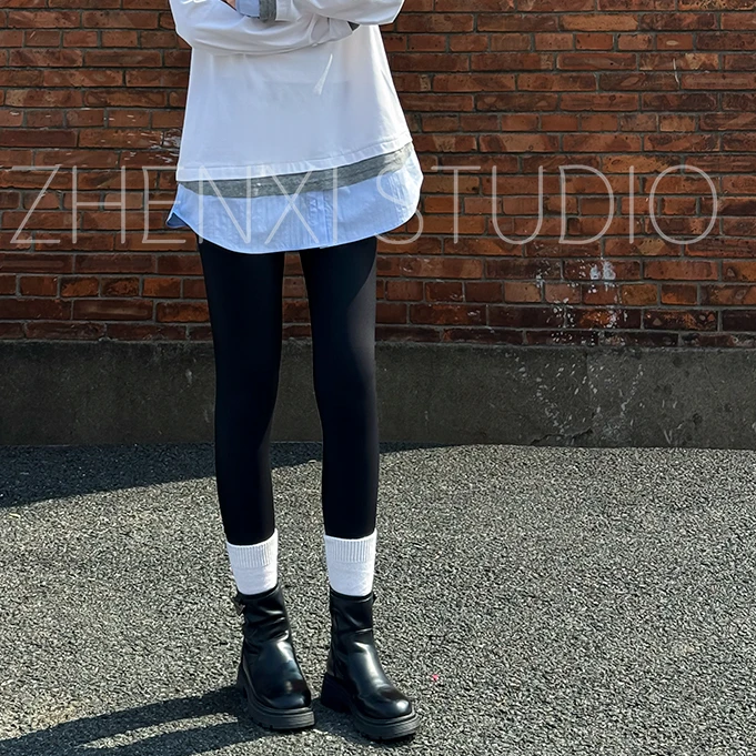 针西【瑜伽裤】高个子穿搭春显瘦加长打底外穿薄款芭比瑜伽裤K80173