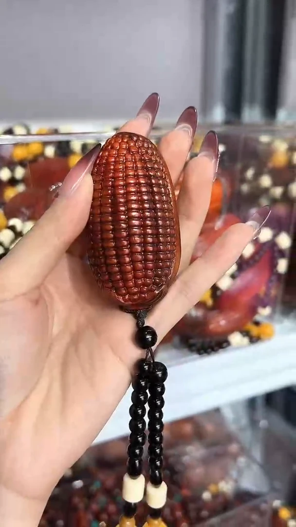 【闪购商品】檀香紫檀（小叶紫檀）紫檀木玉米手把件赠送手把绳9.99